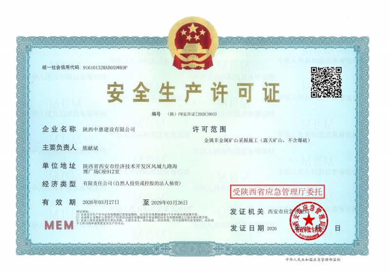 应急安全生产许可证